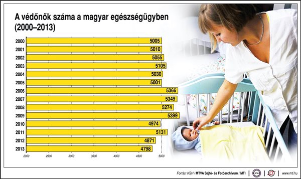 a védőnők száma a magyar egészségügyben